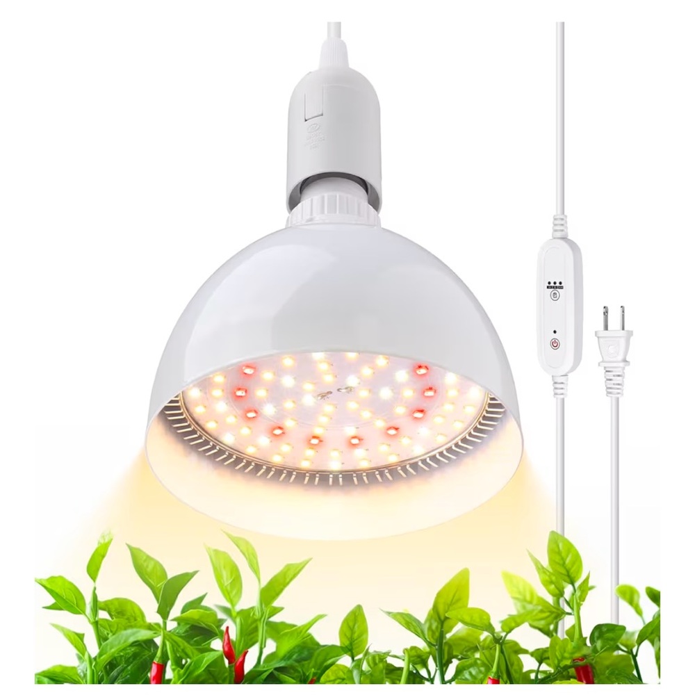 2×Barrina Hanging Grow Lights, 25W Full Spectrum, with Timer